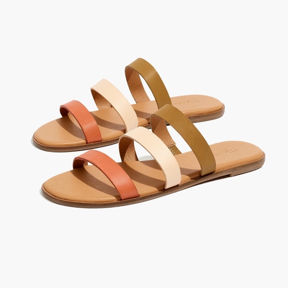 Madewell Shoes - New MADEWELL Ilana Slide Sandal Colorblock Leather